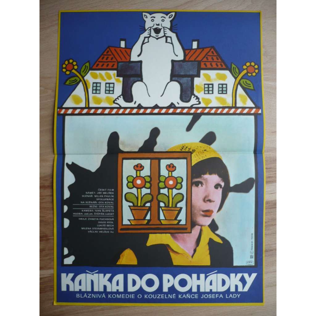 Kaňka do pohádky (filmový plakát, film ČSSR 1981, režie Ota Koval, Hrají: Žaneta Fuchsová, Lukáš Bech, Milena Steinmasslová)