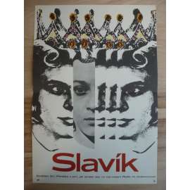 Slavík / Císařovy nové šaty (filmový plakát, film SSSR 1979, režie Naděžda Koševerova, Hrají: Sergej Filippov, Marija Barabanova, Viktor Pěrevalov)