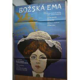 Božská Ema (filmový plakát, film ČSSR 1979, režie Jiří Krejčík, Hrají: Božidara Turzonovová, Juraj Kukura, Jiří Adamíra)