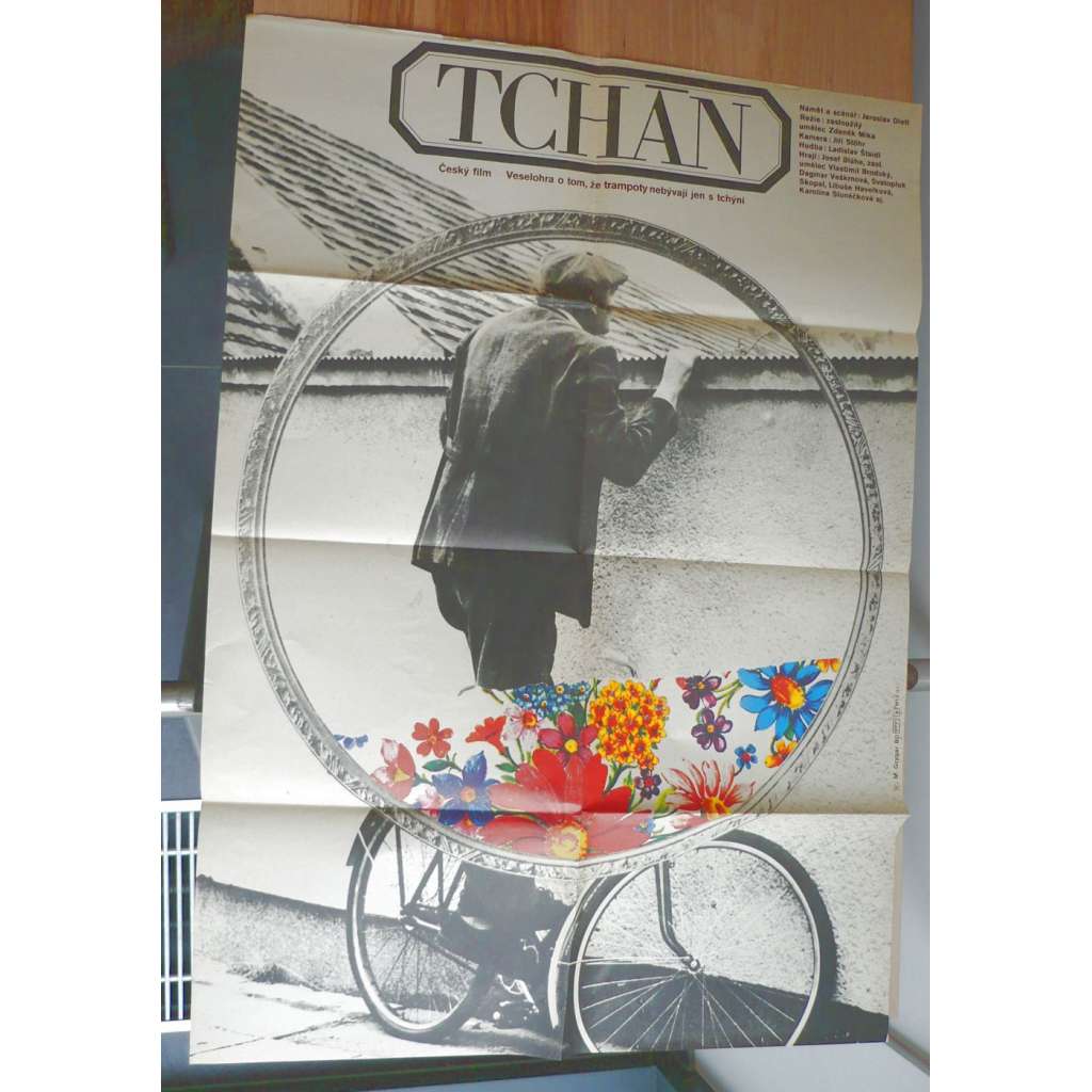 Tchán (filmový plakát, film ČSSR 1979, režie Zdeněk Míka, Hrají: Josef Bláha, Libuše Havelková, Vlastimil Brodský)