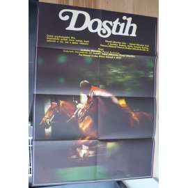 Dostih (filmový plakát, film ČSSR, režie Jaroslav Soukup, Hrají: Ladislav Mrkvička, Pavel Zedníček, Josef Větrovec)