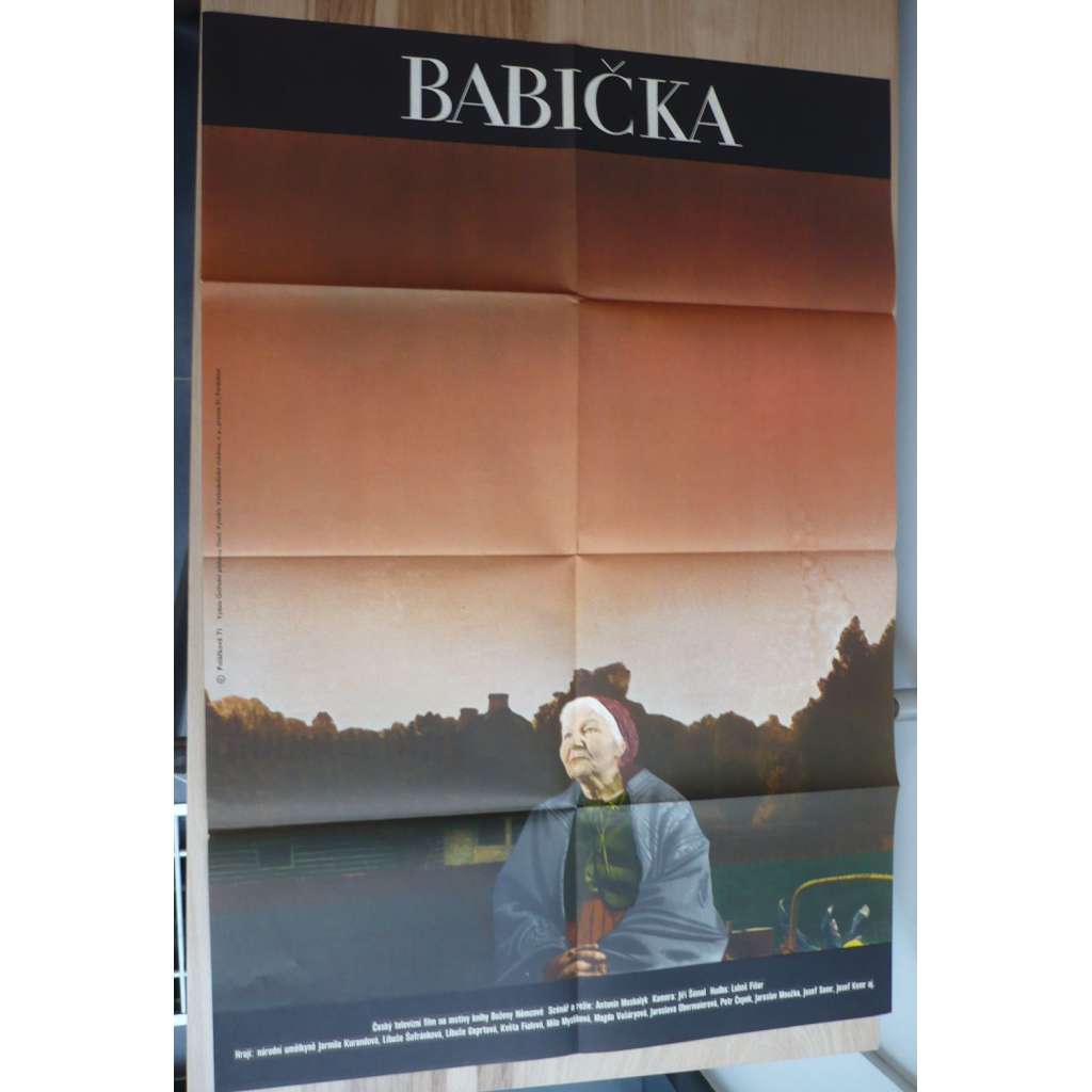 Babička (filmový plakát, film ČSSR 1971, režie Antonín Moskalyk, Hrají: Jarmila Kurandová, Zdeněk Matouš, Míla Myslíková)