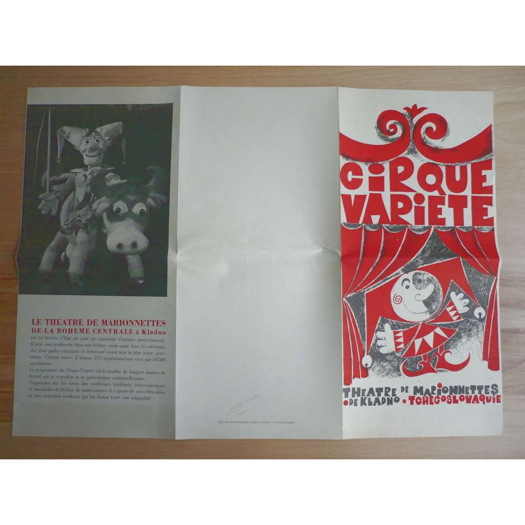 Cirque Variete (plakát, loutky, Theatre de marionnettes de Kladno, ČSSR)