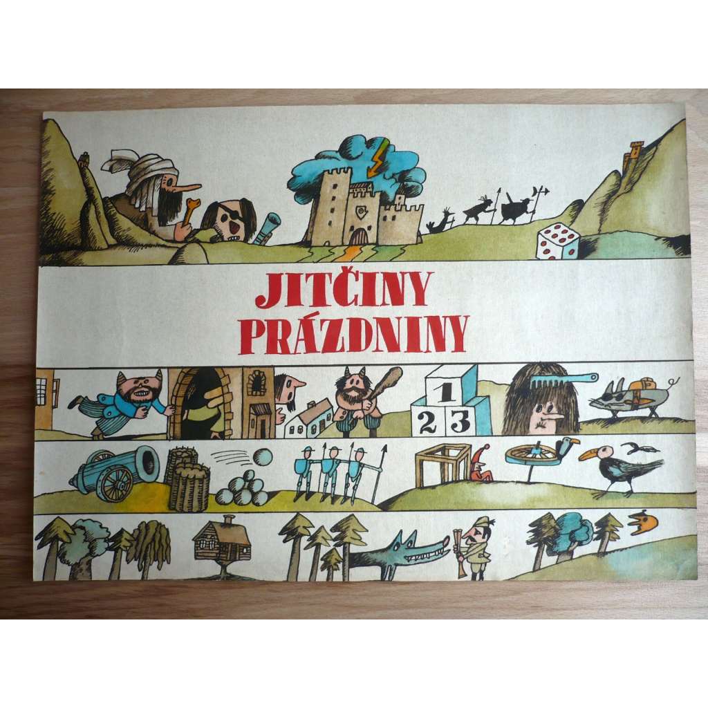 Jitčiny prázdniny (Petr Poš , originál akvarel, televizní titulky, razítko ČST)