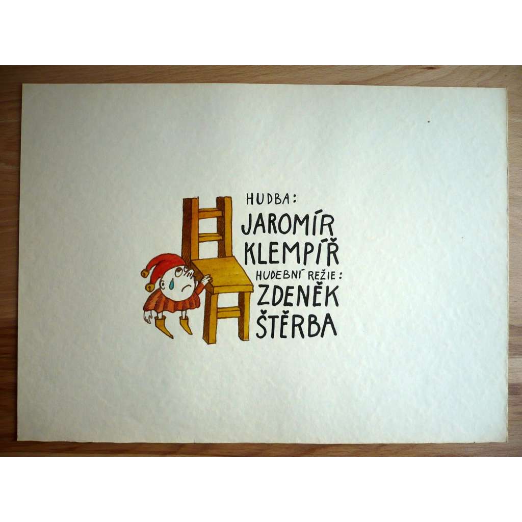 Hudba: Jaromír Klempíř, Hudební režie. Zdeněk Štěrba (Petr Poš , originál akvarel, televizní titulky, razítko ČST)