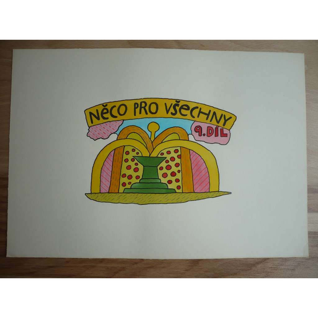 Něco pro všechny 9. díl (Petr Poš , originál akvarel, televizní titulky, razítko ČST)