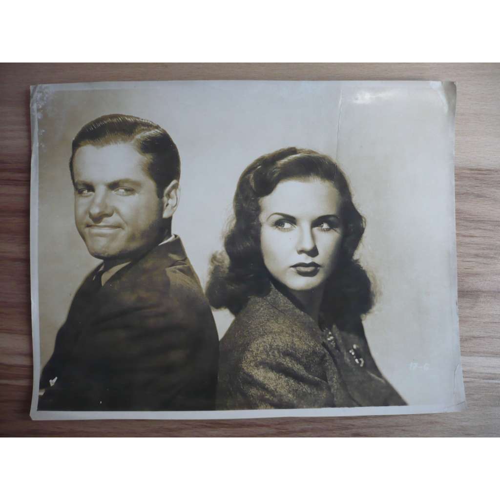 Fotoska - herec James Cagney, herečka Deanna Durbin - ORIG. CINEMA-PHOTO