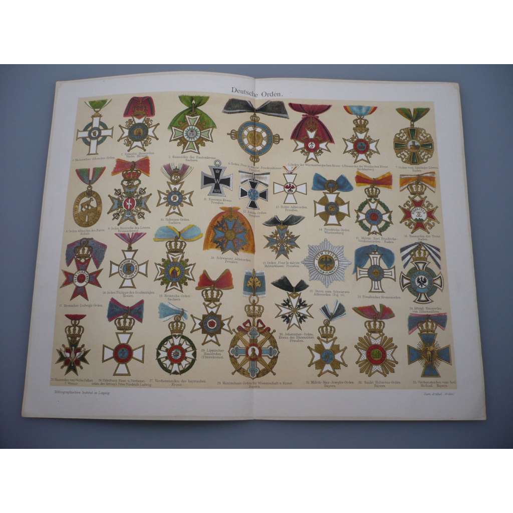 Německé medaile (barevná chromolitografie)