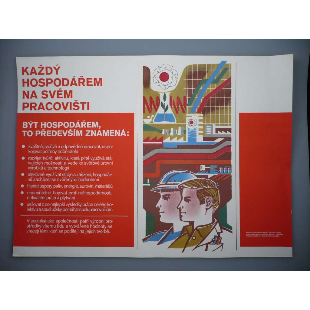 Každý hospodářem na svém pracovišti 1985 - komunismus, propaganda