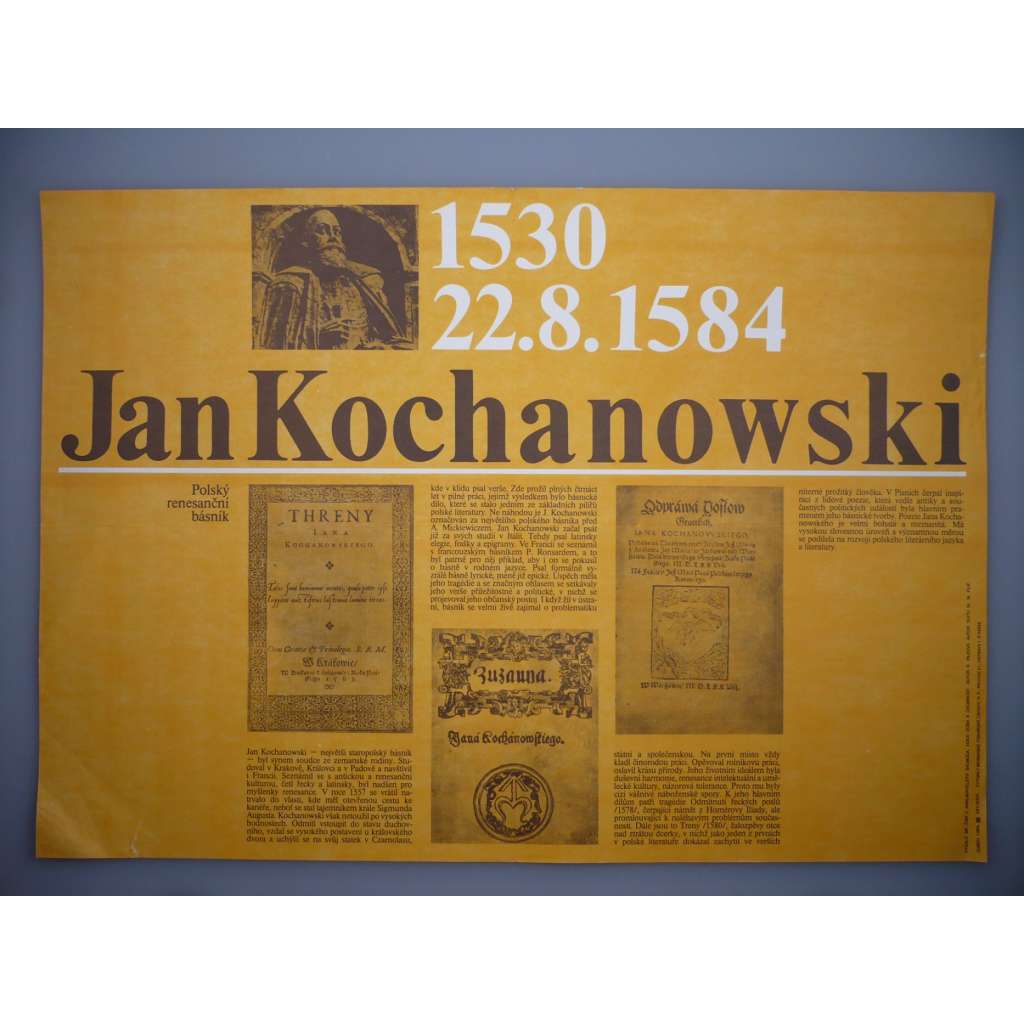 Jan Kochanowski 1530 až 22.8.1584 - vydáno 1984