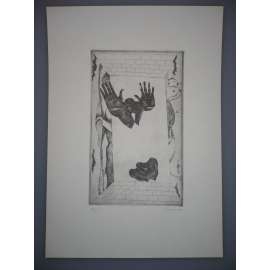 Jiří Pavlík - 1980 - Ruce  Litografie, signováno