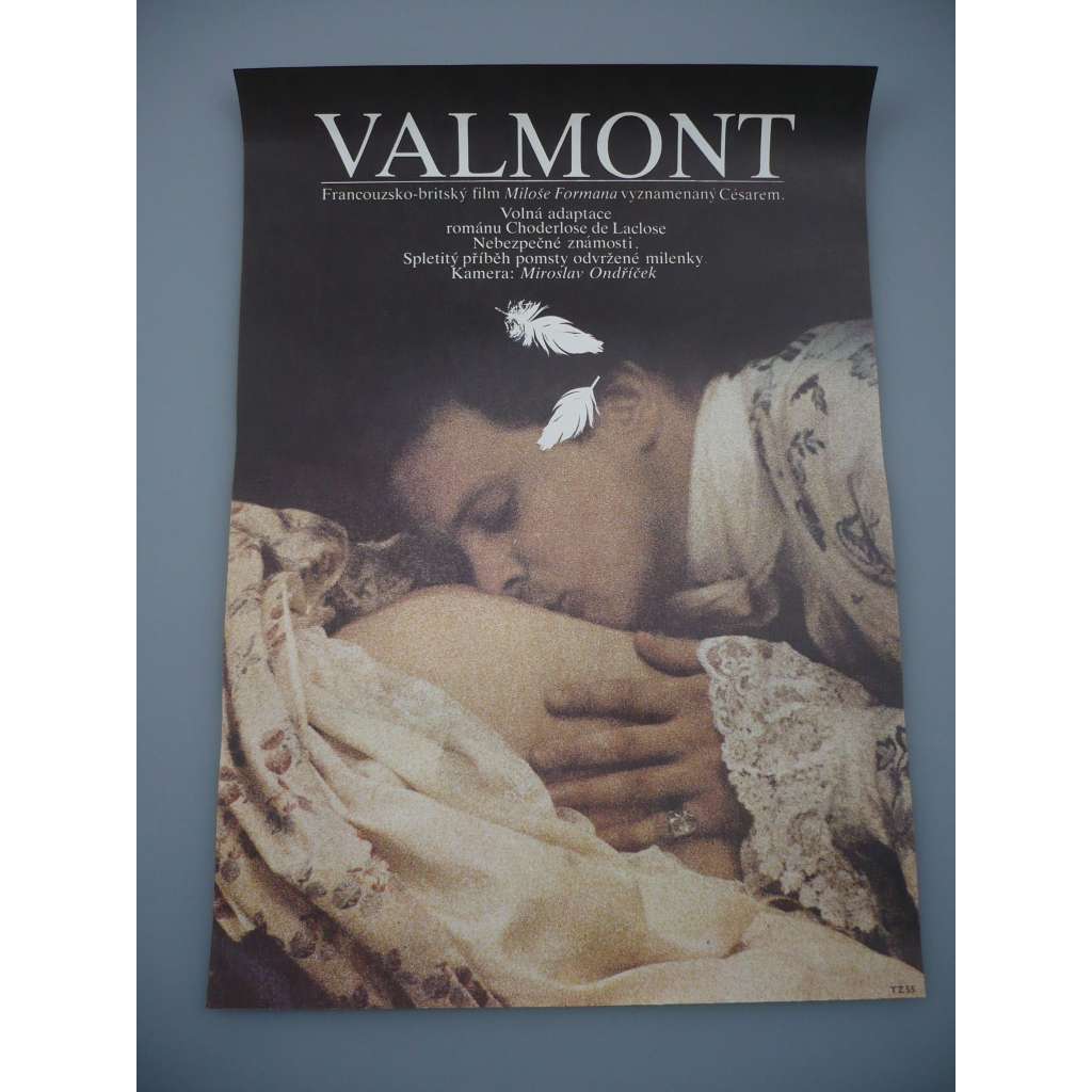 Valmont (filmový plakát, film Francie, VB 1989, režie Miloš Forman, Hrají: Colin Firth, Annette Bening, Meg Tilly)
