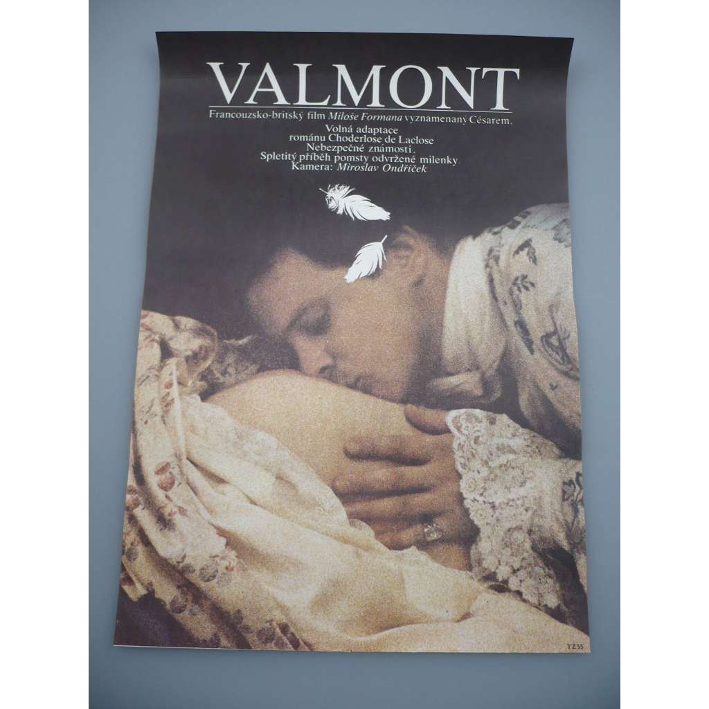 Valmont (filmový plakát, film Francie, VB 1989, režie Miloš Forman, Hrají: Colin Firth, Annette Bening, Meg Tilly)