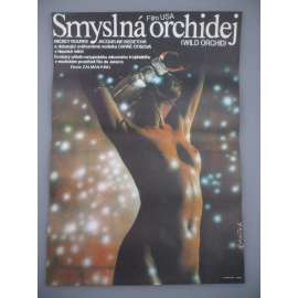 Smyslná orchidej (filmový plakát, film USA 1983, režie  Zalman King, Hrají: Mickey Rourke, Jacqueline Bisset, Carré Otis)