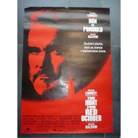 Hon na ponorku (filmový plakát, film USA 1990, režie John McTiernan, Hrají: Sean Connery, Alec Baldwin, Scott Glenn)