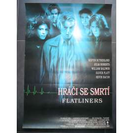 Hráči se smrtí (filmový plakát, film USA 1990, režie Joel Schumacher, hrají: Kiefer Sutherland, Julia Roberts, Kevin Bacon)
