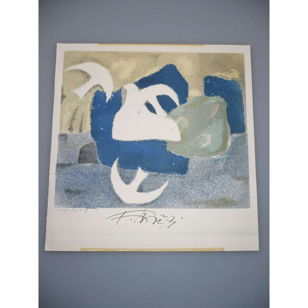 František Bič (1920 - 1992) - U moře - Barevná litografie, signovaná grafika