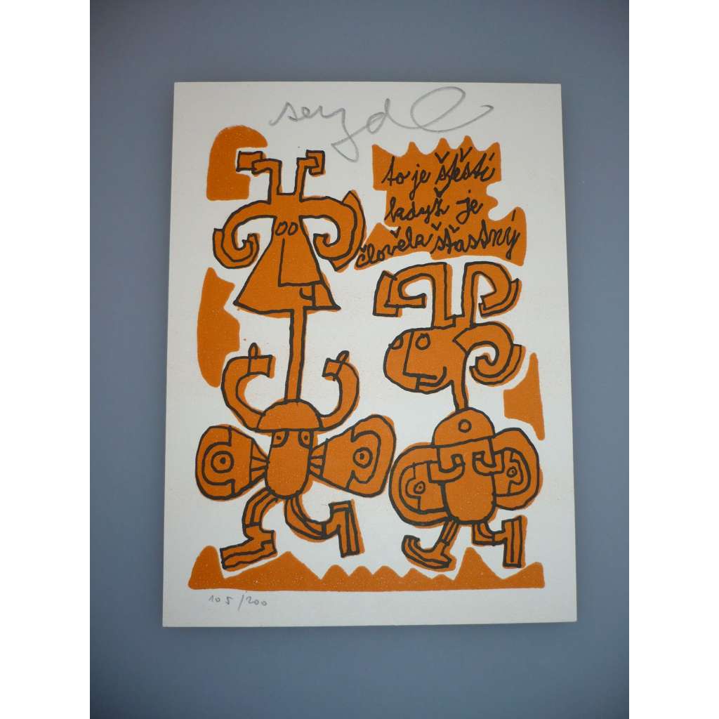 Zdenek Seydl (1916 - 1978) - Štěstí - Litografie, signovaná grafika