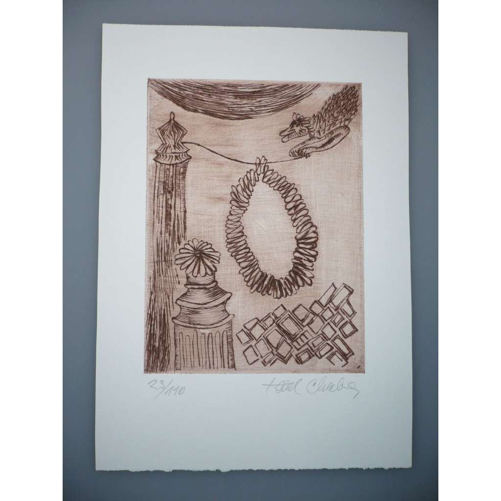 Karel Chaba (1925 - 2009) - Cirkus - Lept, signovaná grafika