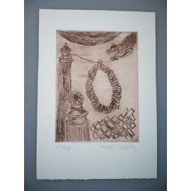 Karel Chaba (1925 - 2009) - Cirkus - Lept, signovaná grafika