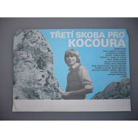 Třetí skoba pro Kocoura (filmový plakát, papírová fotoska, slepka, film ČSSR 1983, režie Radim Cvrček, Hrají: Kamil Koula, Stanislav Dvořák, Zdeněk Komínek)