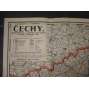 ČECHY - Automobilová a cyklistická mapa - Nakladatel E. Fastr