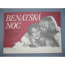 Benátská noc (filmový plakát, papírová fotoska, slepka, film Itálie 1986, režie Mauro Bolognini, Hrají: Laura Antonelli, Jason Connery, Claudio Amendola, Annie Belle)