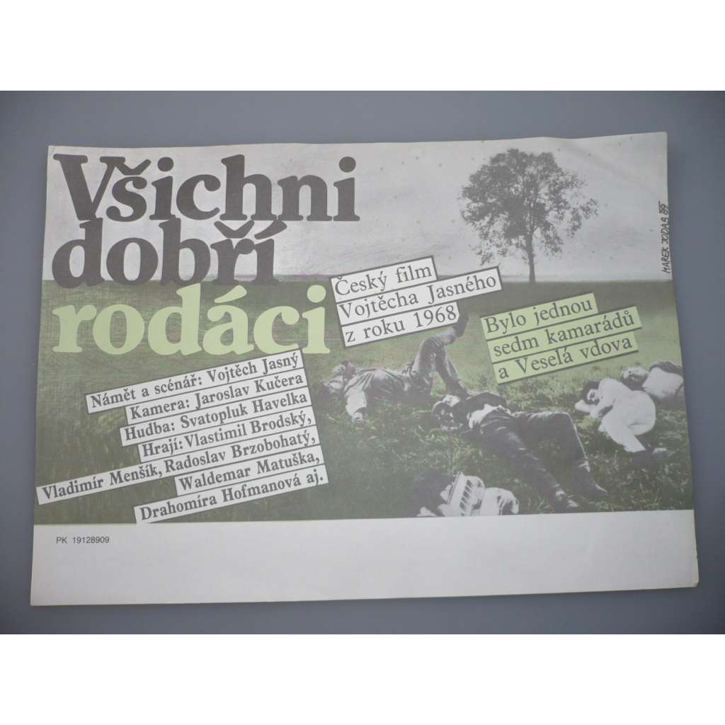 Všichni dobří rodáci (filmový plakát, papírová fotoska, slepka, film ČSSR 1968, režie Vojtěch Jasný, Hrají: Vlastimil Brodský, Radoslav Brzobohatý, Vladimír Menšík)