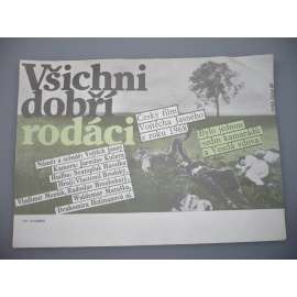 Všichni dobří rodáci (filmový plakát, papírová fotoska, slepka, film ČSSR 1968, režie Vojtěch Jasný, Hrají: Vlastimil Brodský, Radoslav Brzobohatý, Vladimír Menšík)