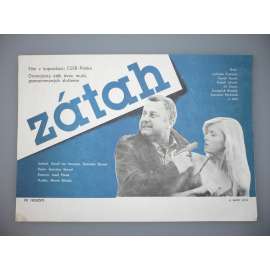 Zátah (filmový plakát, papírová fotoska, slepka, film ČSSR 1984, režie Stanislav Strnad, Hrají: Ladislav Potměšil, Tomáš Vacek, Rudolf Jelínek)