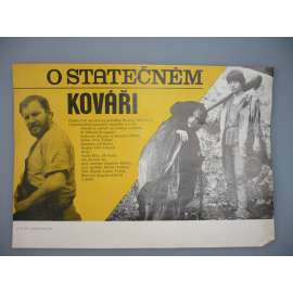 O statečném kováři (filmový plakát, papírová fotoska, slepka, film ČSSR 1983, režie Petr Švéda, Hrají: Pavel Kříž, Ján Kroner ml., Jiří Knot)