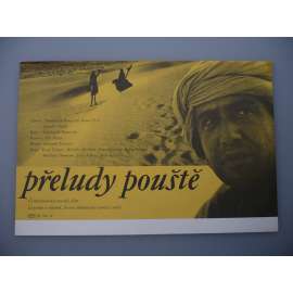 Přeludy pouště (filmový plakát, papírová fotoska, slepka, film Tunisko / ČSSR 1982, režie Abdelhafidh Bouassida, Hrají: Yorgo Voyagis, Miroslav Macháček, Irene Papas)