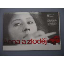 Anna a zloděj (filmový plakát, papírová fotoska, slepka, film Rumunsko 1981, režie Virgil Calotescu, Hrají: Constantin Dinulescu, Dorina Lazar, Amza Pellea)