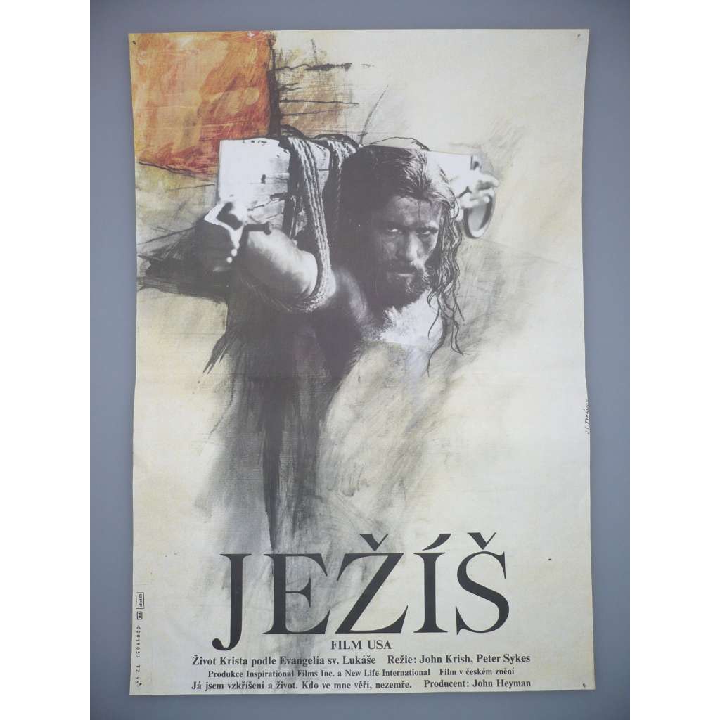 Ježíš (filmový plakát, film USA 1979, režie John Krish, Peter Sykes, Hrají: Brian Deacon, Rivka Neuman, Alexander Scourby)