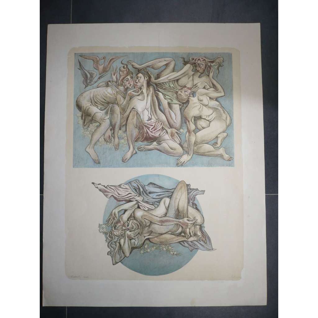 Václav Lokvenc (1930) - Hétery - Barevná litografie, signovaná grafika