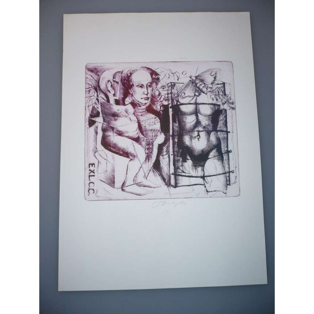 Josef Černý (1943) - Akty - Lept (1990), signovaná grafika