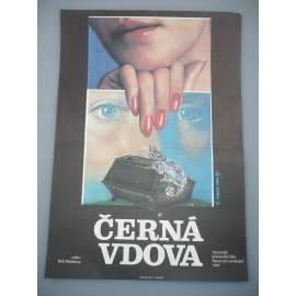 Černá vdova (filmový plakát, film USA 1987, režie Bob Rafelson, Hrají: Debra Winger, Theresa Russell, Sami Frey)