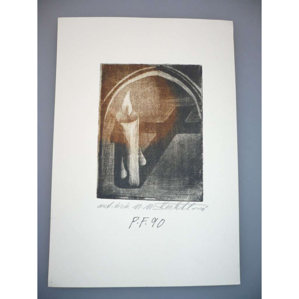 Marie Michaela Šechtlová (1952) - Svíce - Lept 1989, signovaná grafika