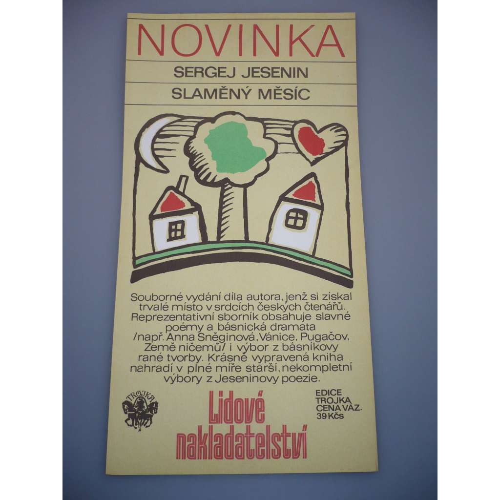 Reklamní plakát - Sergej Jesenin - Slaměný měsíc