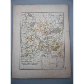 Německo - list z atlasu Sydow s Schul-Atlas - vyd. Justus Perthes Gotha (cca 1880)