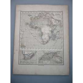 Afrika - list z atlasu Sydow s Schul-Atlas - vyd. Justus Perthes Gotha (cca 1880)