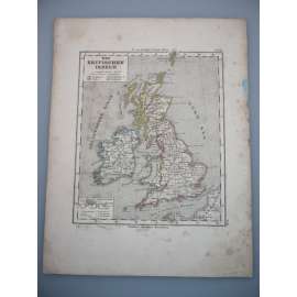 Britské ostrovy - list z atlasu Sydow s Schul-Atlas - vyd. Justus Perthes Gotha (cca 1880)
