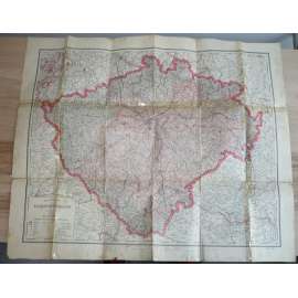 Mapa - Království české - Měřítko 1:560 000 - Zpracoval J. Brunclík