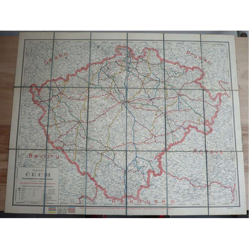 Mapa - Čechy - Automapa - Měřítko 1:560 000