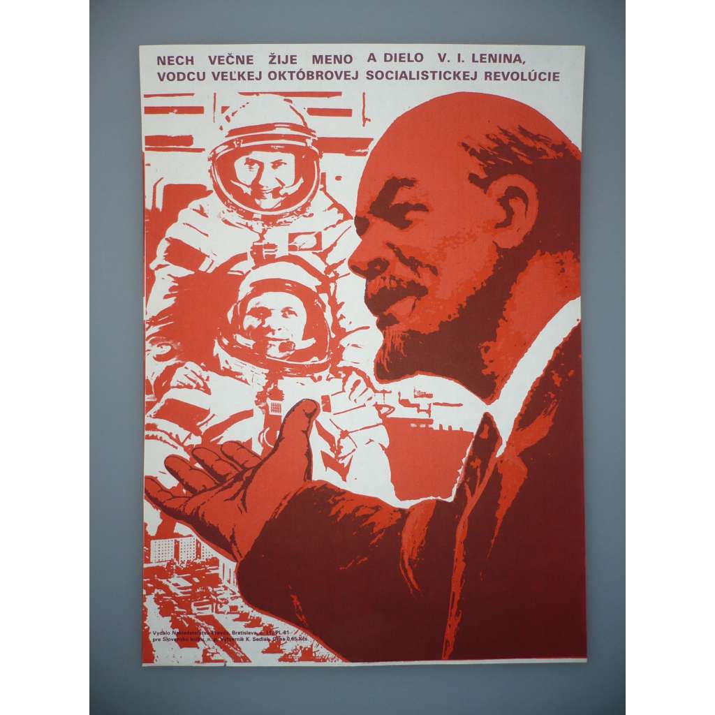 Plakát - Nechť žije Lenin - komunismus, propaganda