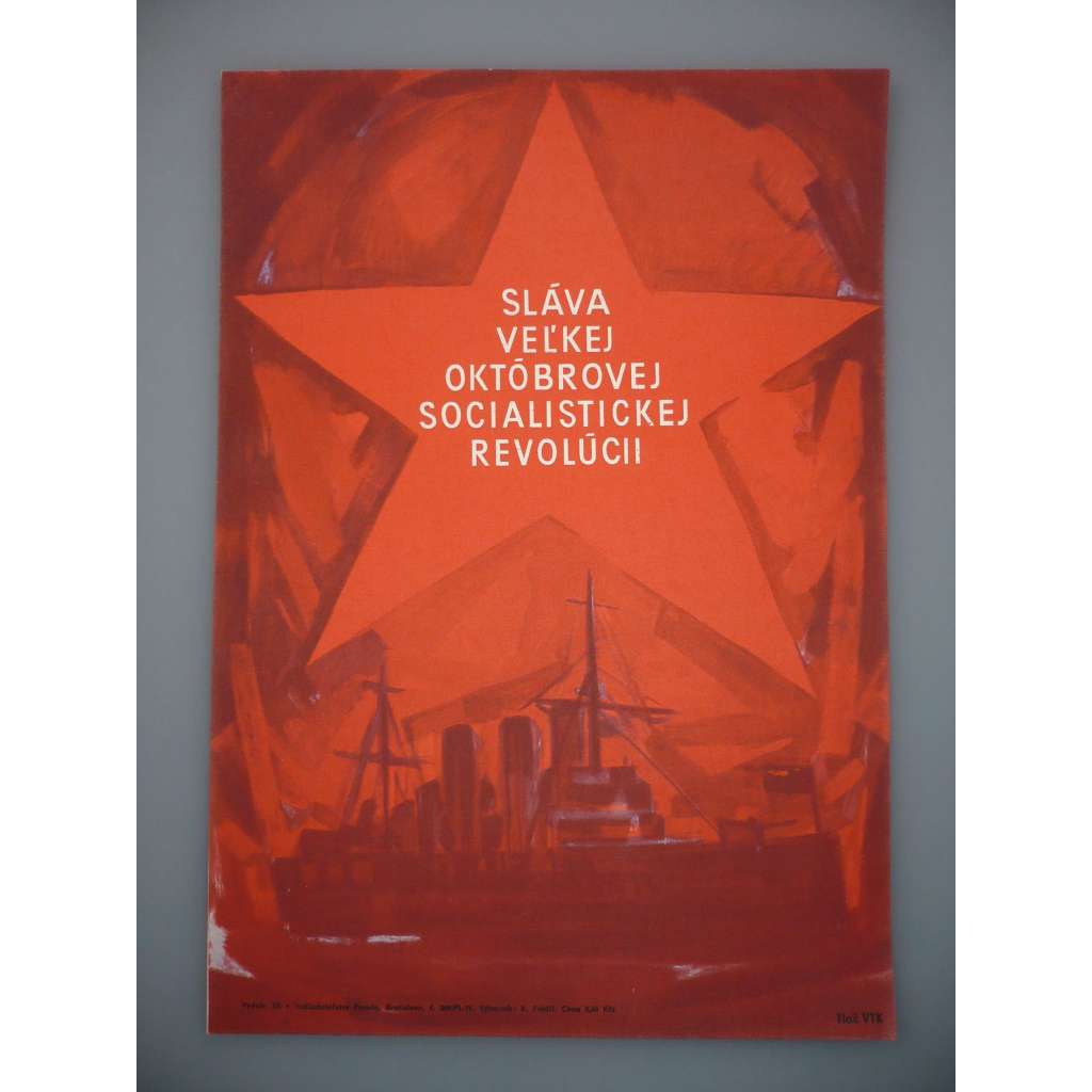 Plakát - Velká říjnová revoluce - komunismus, propaganda
