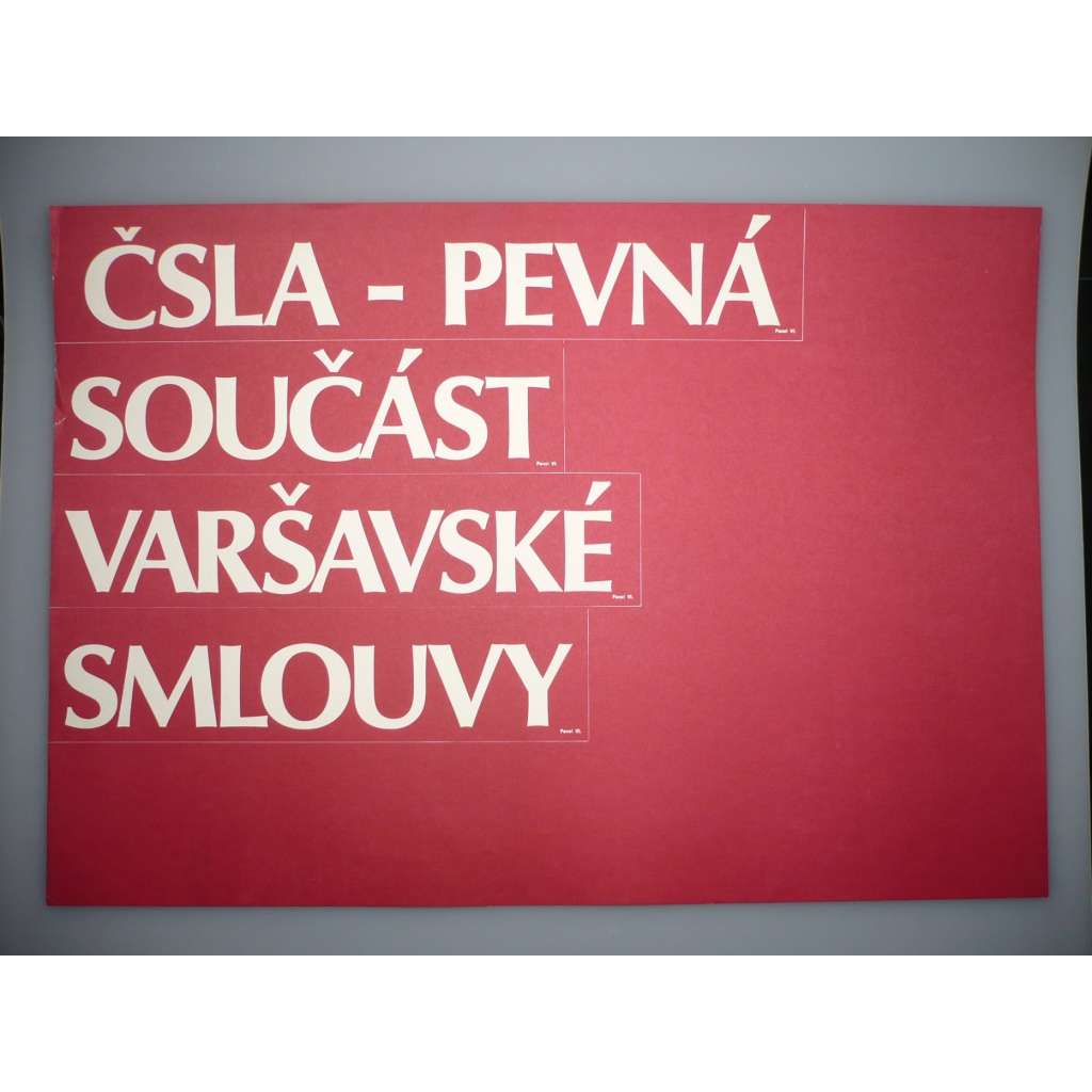 Plakát - Československá lidová armáda, Varšavská smlouva - komunismus, propaganda