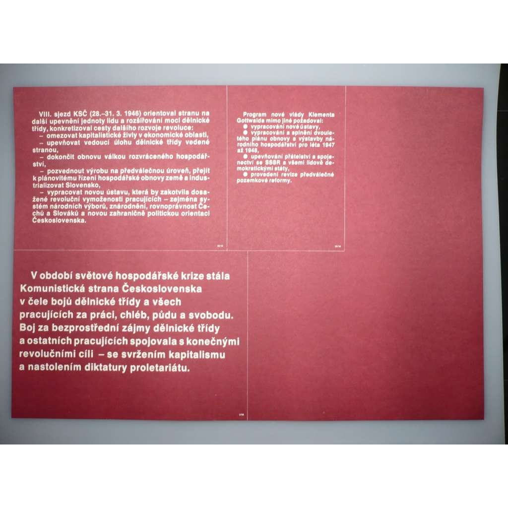 Plakát - Komunistická strana, Sjezd KSČ 11946, Gottwald - komunismus, propaganda