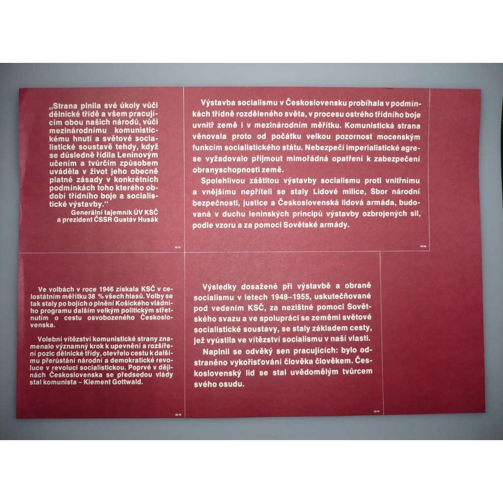 Plakát - Gottwald, Husák, Československá lidová armáda - komunismus, propaganda