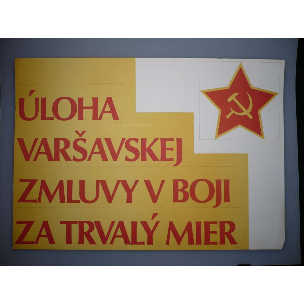 Plakát - Varšavská smlouva, Mír - komunismus, propaganda